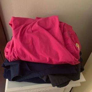 Assorted scrub tops & bottoms all size XL
